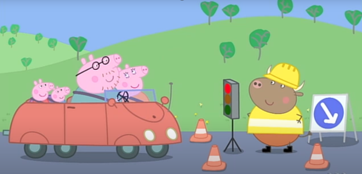 Mr Bull and Peppa Pig's family