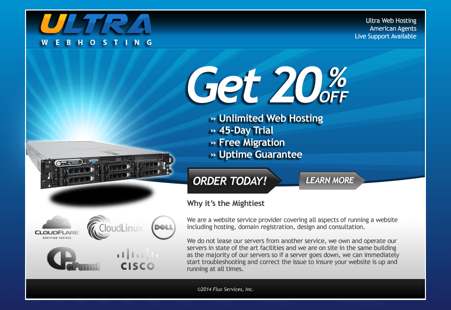 20% Off Web Hosting Packages w/ Code: 20-OFF